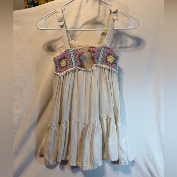 Haute Hippie Cream and Blue Kids Casual Dress - Picture 3 of 6